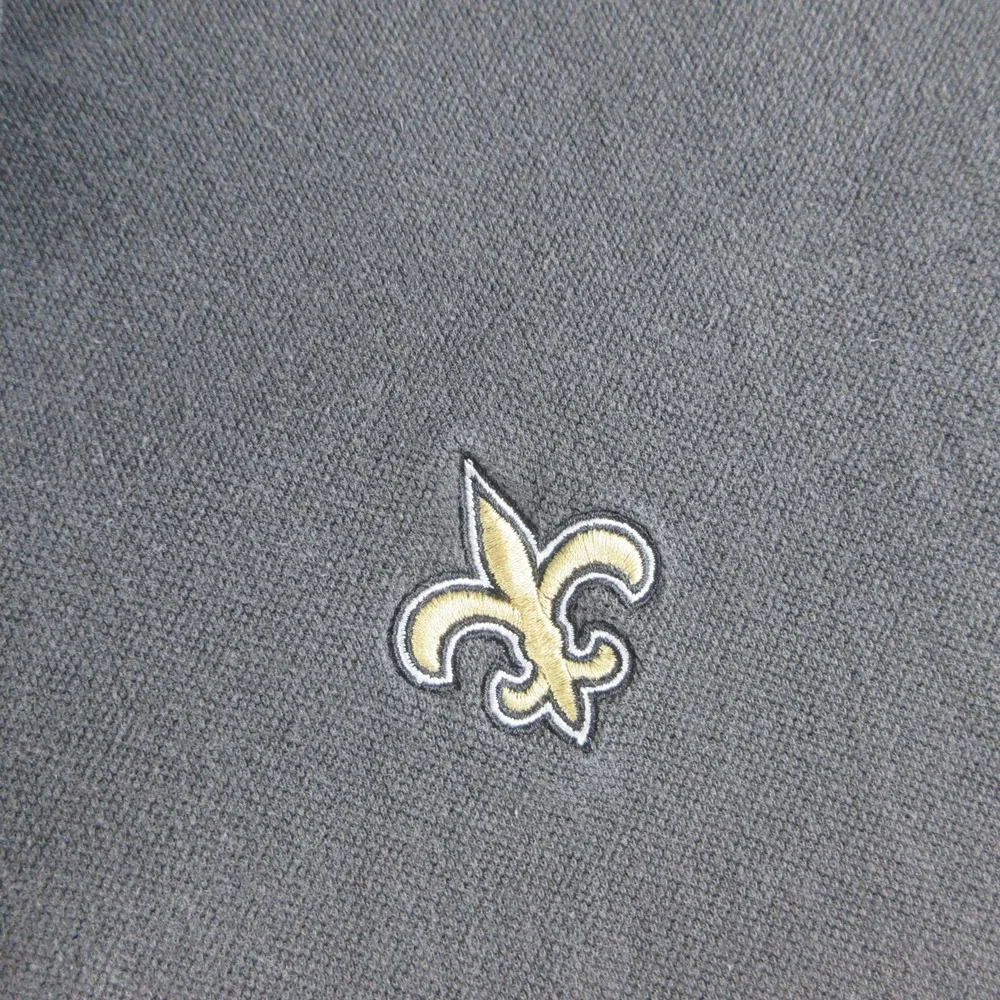 New Orleans Saints Shirt Mens 2XL Black NFL Football Reebok Polo Short Sleeve